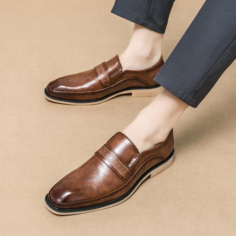 SAOLA Scarpe da sposa Oxford uomo British punta quadrata eleganti business slip on nuova moda