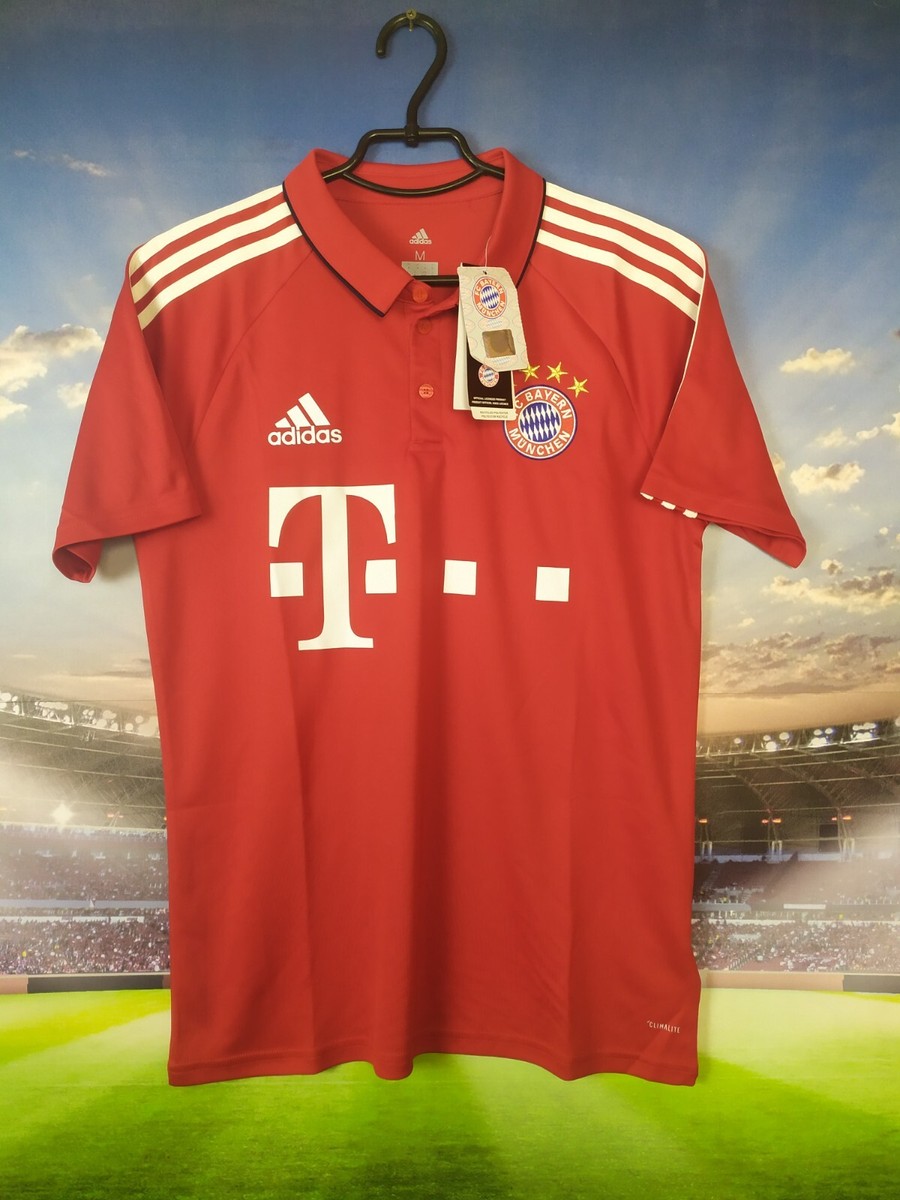 Bayern Munich Training Jersey Football Polo Shirt Red Adidas