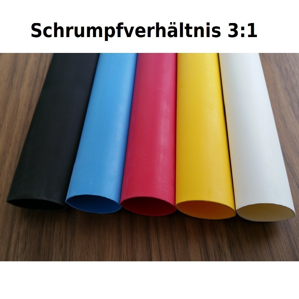 MDTA50/18 | 3M MDT-A Wärmeschrumpfschlauch, Polyolefin kleberbeschichtet Schwarz, 50mm Schrumpfrate 4.5:1, Länge 1m | RS MDTA50/18 | 3M MDT-A Wärmeschrumpfschlauch, Polyolefin kleberbeschichtet Schwarz, 50mm Schrumpfrate 4.5:1, Länge 1m | RS