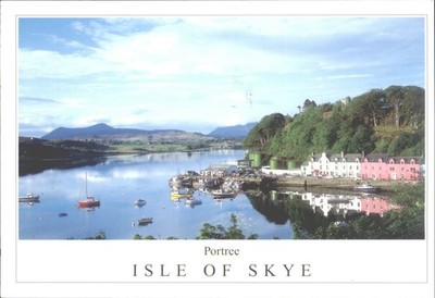 Portree Isle of Skye Schottland Hafen Boote Vintage Postkarte Stirling Galerie