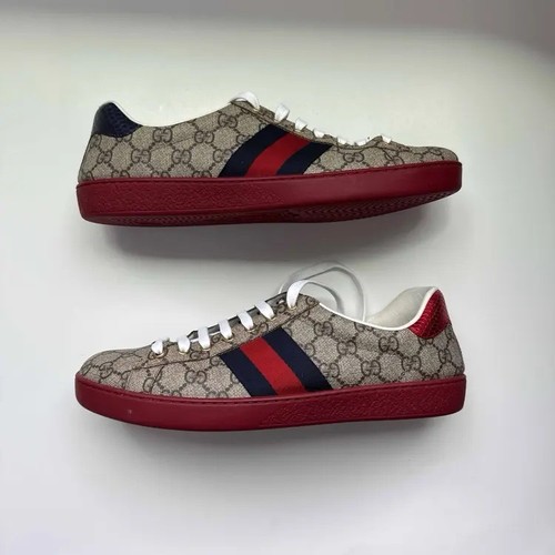 Gucci Ace GG Supreme Beige Mens Sz 10