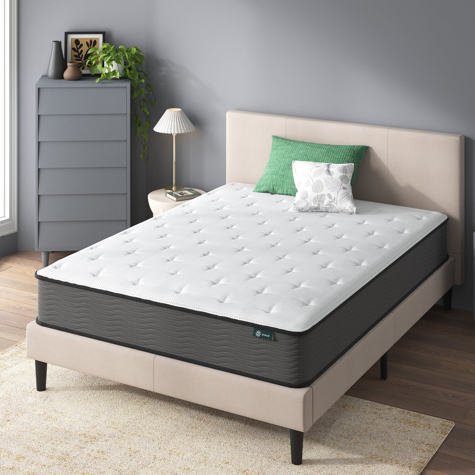 Zinus WT-SMPPSB-10K Support Plus 10'' Extra Firm Hybrid Mattress King - Comfort