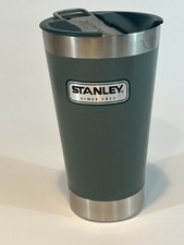 Stanley Tumbler With Bottle Opener Pint 16 oz Green Silver 7"