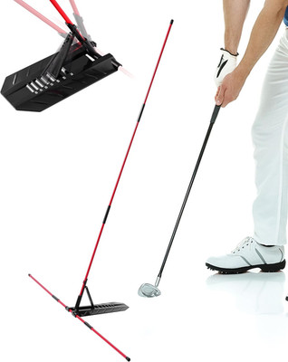 Golf Alignment Stick, Golf Swing Trainer with Angle Plate/Holder Sets, Posture C