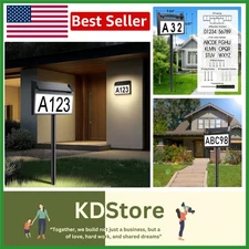 Smart 3-Color Solar Illuminated House Number Sign