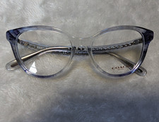 Coach HC6177F Blue Ombre Cat Eye Full Rim Eyeglasses Frame Women 52-17-140