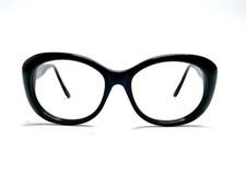 VTG Gucci Black Oversized Oval Glasses Logo Temples Italy GG2171 807 56 18 140