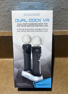 DREAMGEAR DUAL DOCK VR CHARGING DOCK FOR PS3 PS4 MOVE MOTION CONTROLLERS - NEW