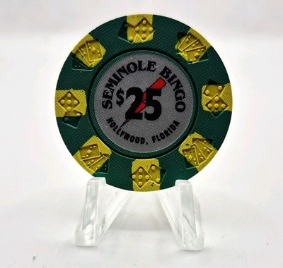 Seminole Indian Bingo Hollywood Florida $25 Casino Chip