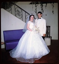 BRIDE & GROOM - 1960s WEDDING - Stereo Realist 3D slide Kodachrome #1217