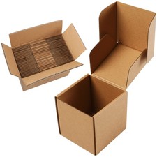Brown Corrugated Cardboard Small Shipping Mailer Boxes 4x4x4 Inch 30 PCS