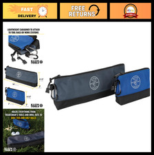 2-Pack Stand-Up Zipper Tool Pouch with Carabiners - 7-Inch Blue 14-Inch Gray U