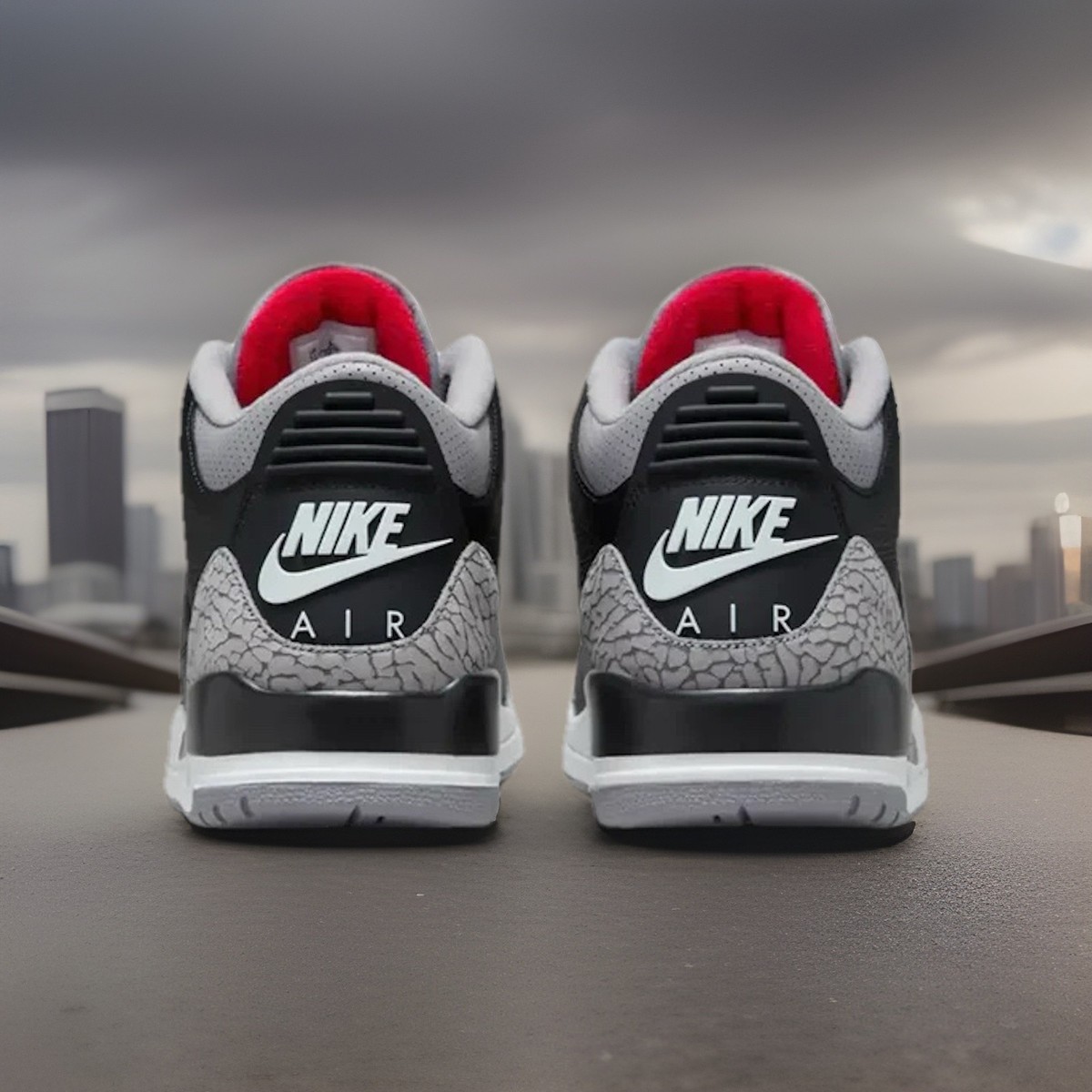 Size 14 - Air Jordan 3 Retro OG 2024 Black Cement for sale online 