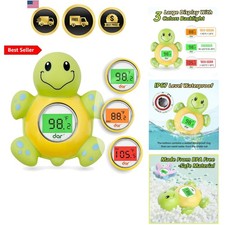 Baby Bath Thermometer, Digital Water Temperature Thermometers with 3 Color Ba...