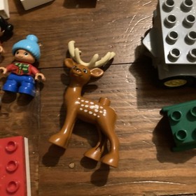 Lego Duplo Parts Lot Reindeer Children Christmas Parts Trailer More 10837