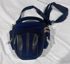 Quantaray Navy -Black-Padded Holster Style Camera Bag Case 3 Pockets 8 x8