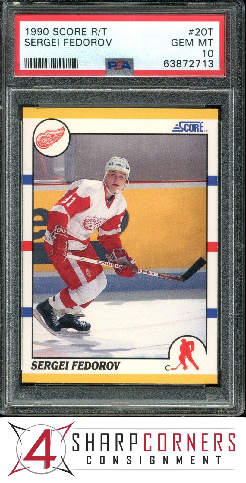 1990 SCORE ROOKIE TRADED #20T SERGEI FEDOROV RC HOF PSA 10