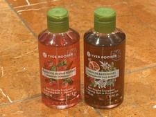 YVES ROCHER RASPBERRY PEPPERMINT POMEGRANATE PINK SHOWER GEL 200 ml EA LOT 2 NEW