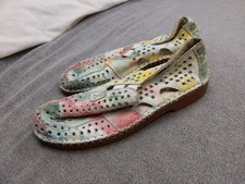 Rieker Antistress Shoes Womens Size 6.5 EU 37 Multicolor Perforated Slip-On