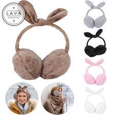 Women Thick Fluffy Ear Muffs Winter Earmuffs Soft Plush Ear Warmer Cover Earmuff