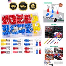 Crimp Connectors 2.8mm/4.8mm/6.3mm Male and Female Spade Connector Kit Includ...