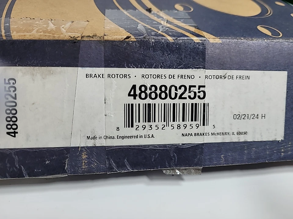 Rotores de freno premium de hierro fundido NAPA número de pieza 48880255 PARA CHRYSLER 300 Foto 2 de 4