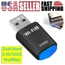 USB WiFi 6 Adapter Dual Band AX900 2.4/5GHz Wireless Network Card for PC Desktop
