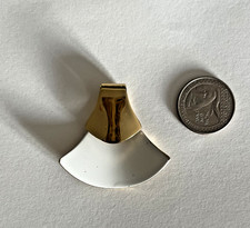 Vtg Napier Gold Tone Abstract Curved Fan Mode...