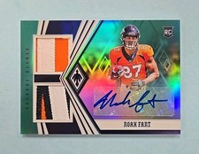2019 Panini Phoenix Noah Fant Auto Dual Patch RC Rookie RPA #RDA-NF Card /25