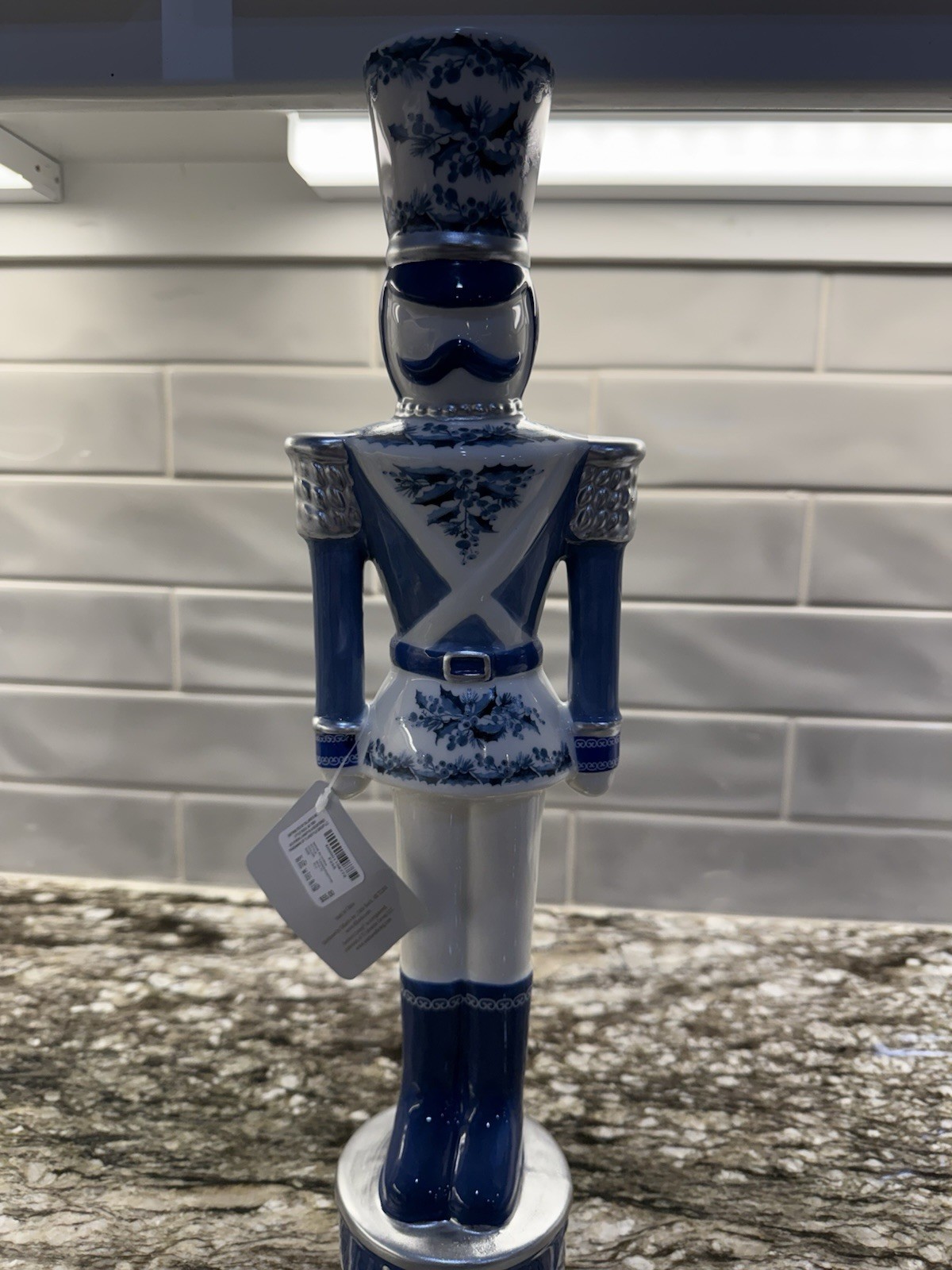 Dillard’s Southern Living LARGE Blue White Chinoiserie Nutcracker 17.75” NWT