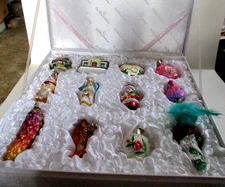 Old World Christmas Bride's Ornament Set of 12 Collection Wedding Gift Box