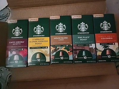 Starbucks Nespresso Coffee Capsules Varity Pack - 10 of Each - 50 Total