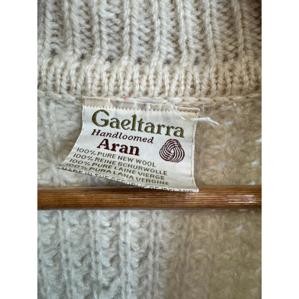 Gaeltarra Handloomed Aran Womens Size 38 100% Wool Size Small - Image 3 of 4