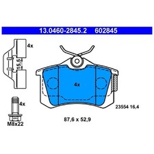 Satz Bremsbeläge Bremsklötze hinten für Renault Modus-Grand F/JP0 | 23874463