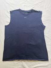 Vintage Nike Mens Center Swoosh Basketball Muscle Tee Navy Blue Usa Size Xl Vintage Nike Mens Center Swoosh Basketball Muscle Tee Navy Blue Usa Size Xl