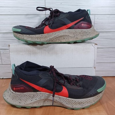 Nike Pegasus Trail 3 GTX Shoes Mens 11 Black Bright Red Cushioned DC8793-002