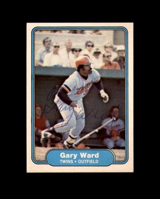 Gary Ward Hand Signed 1982 Fleer Minnesota Twins Autograph