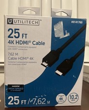 Utilitech 25 ft 4K HDMI Cable 10.2 GBPS 4141760 High Speed Ethernet