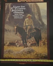 LONE STAR COWBOY POETRY GATHERING POSTER EXHIBITION 2020 WAYNE BAIZE SIGNED