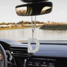 Bling Car Letter Charm, Rearview Mirror Hanging Accessories, Auto Letter D