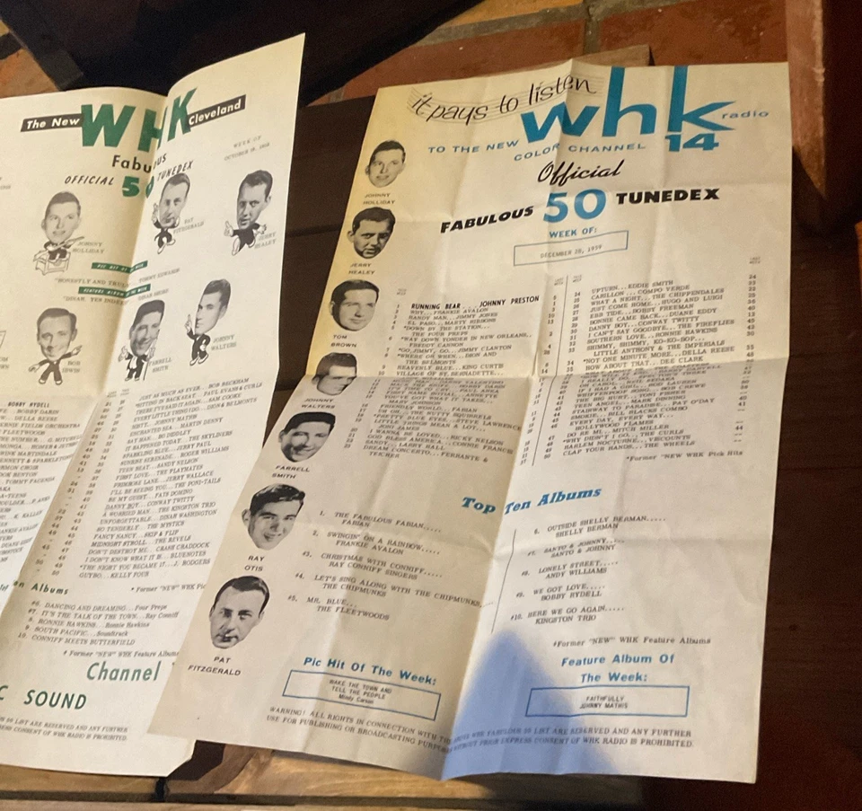 Vtg Lot Music Radio Station Top Songs List - WHK Cleveland, OH & KYW 1959 & 1960 - Image 4 of 4