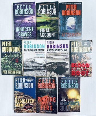 Inspector Banks Mystery Lot of 10 Peter Robinson Crime Fiction Detective Series
