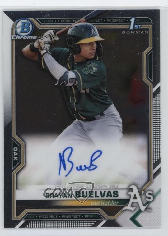 2021 Bowman Chrome Prospects Auto Brayan Buelvas #CPA-RDC Auto ut4