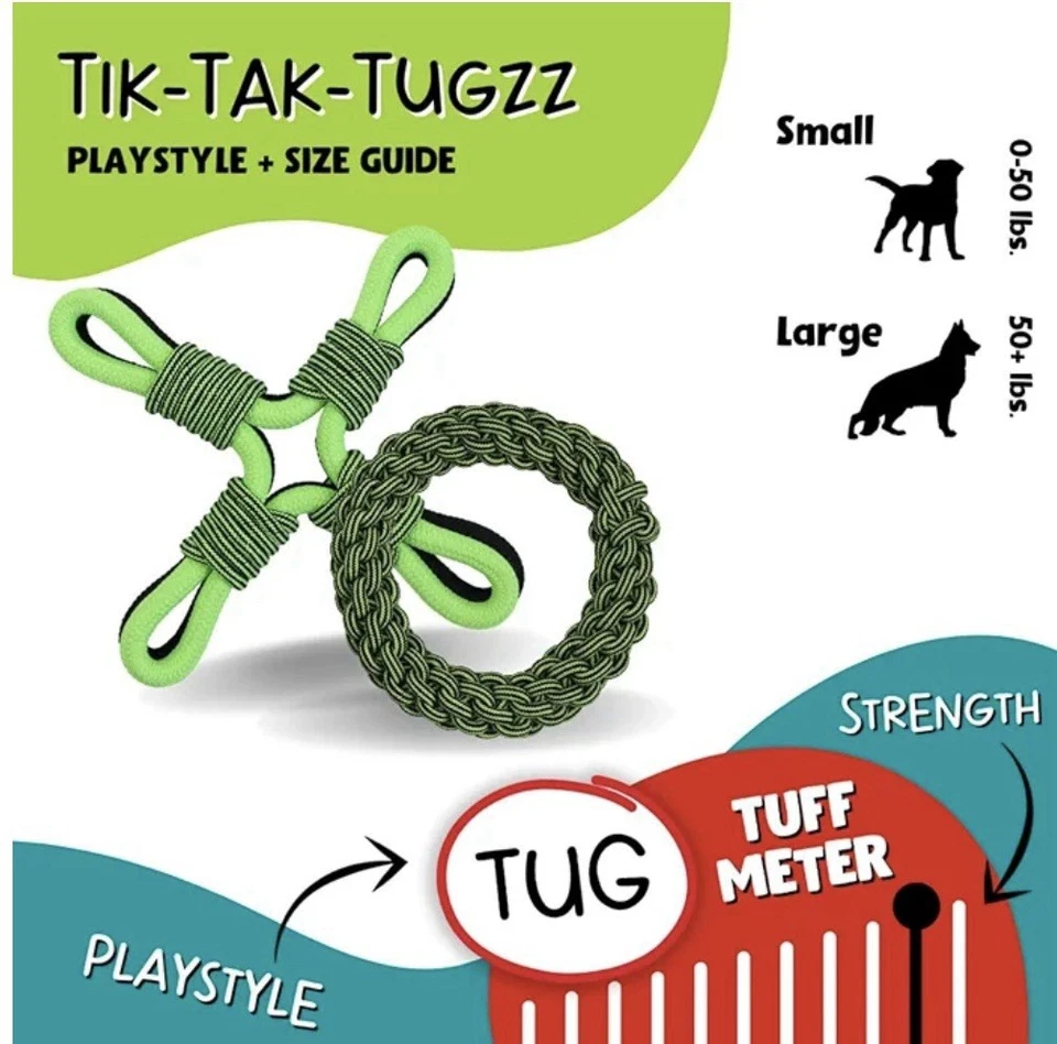 Juguete para perro Jolly Pets TIK-Tak-Tugzz grande/XL O cuerda Foto 3 de 3