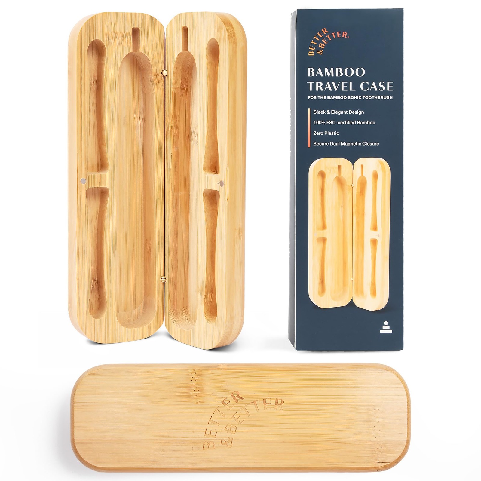 Travel Case Designed for The Bamboo Sonic Toothbrush | Fits 2 Replacement Bru...