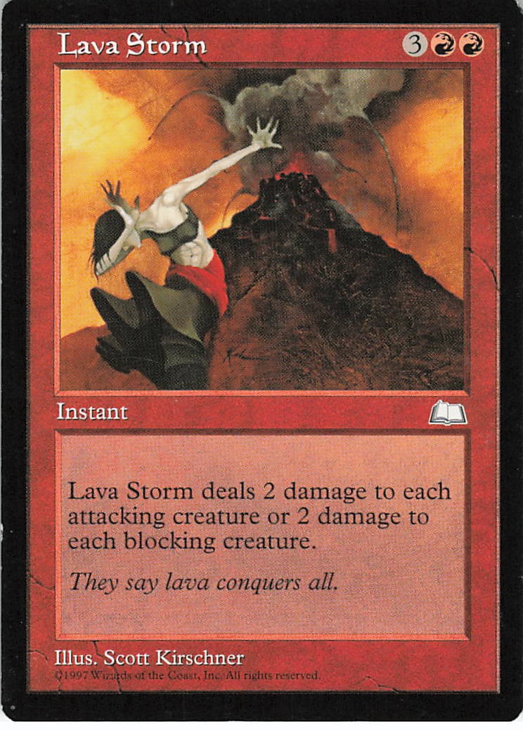 Lava Storm Common Weatherlight Magic: The Gathering LP