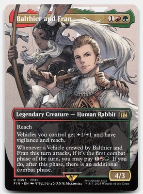 Balthier and Fran (0393) (Borderless) R FINAL FANTASY 393 NM