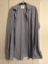 John Francomb Classics Fitted Blue & White Checked Shirt, Size 16.5 Collar, Long