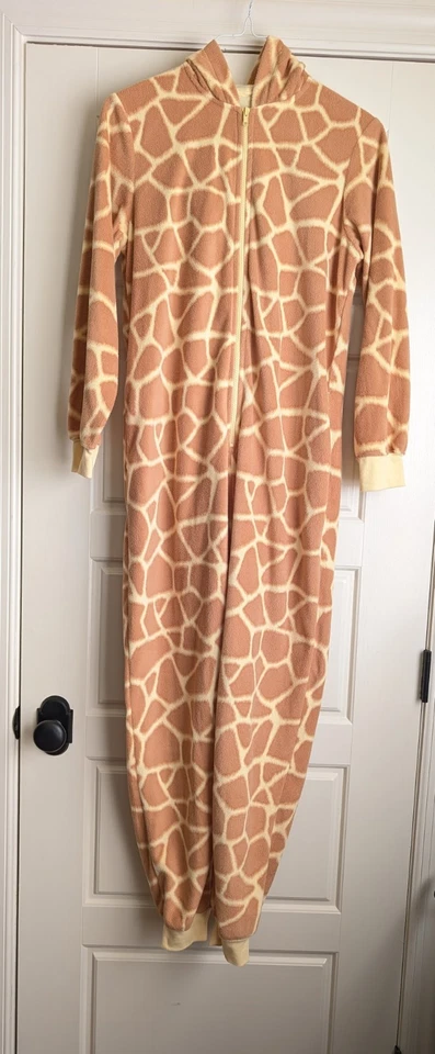 Xhilaration GIRAFFE 抓绒睡衣万圣节服装头饰成人尺寸 S  — 第 2/4 张图片