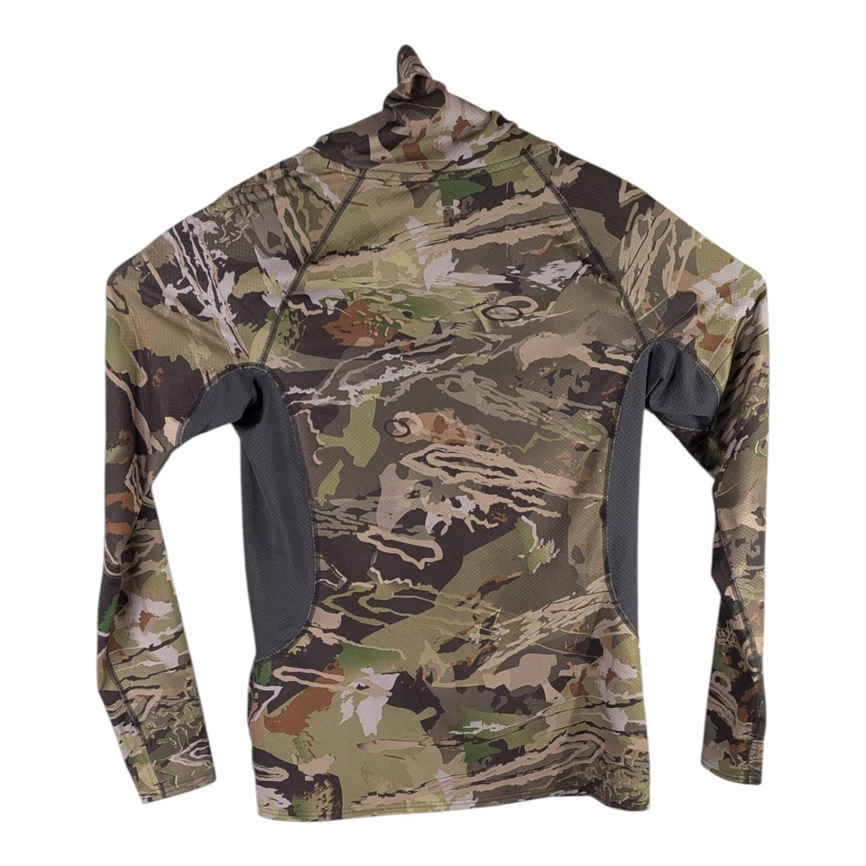 Womens Under Armour Coldgear Camo Baselayer XL Turtleneck Mock Textured Fitted - Image 2 of 4